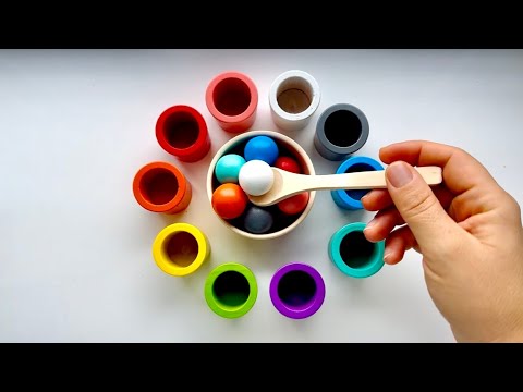 Видео: Учим Цвета с Сортером Монтессори 🌈  Развивающее Видео для Детей 