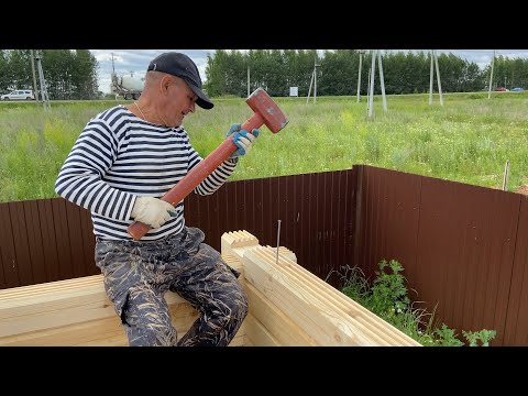 Видео: Построили небольшой деревянный дом. Пошаговый процесс строительства