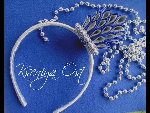 Видео: Новогодняя корона Снежной Королевы из атласных лент