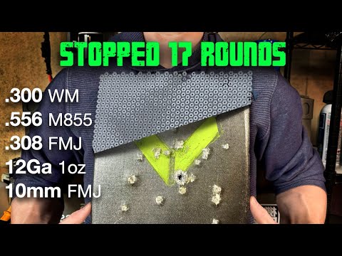 Видео: 3D Steel Lattice Super Armor (поддерживает многоочаговые попадания .300 WM)