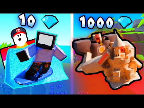 Видео: Летние  за 10 100 1000 Гемов в Toilet Tower Defense