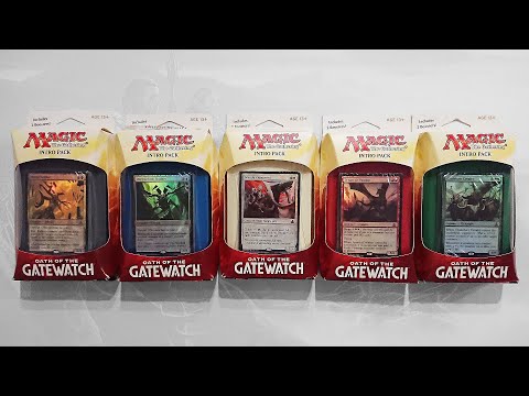 Видео: MTG Oath of the Gatewatch: Intro Pack x5 - Распаковка