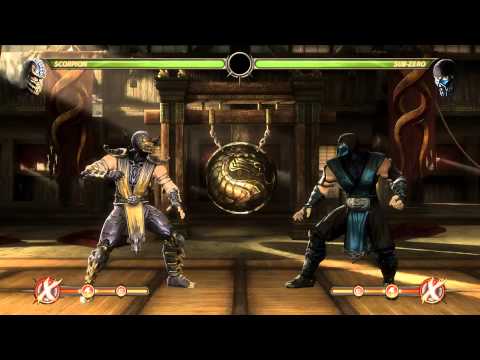 Видео: Mortal Kombat 9 - Scorpion комбо урок