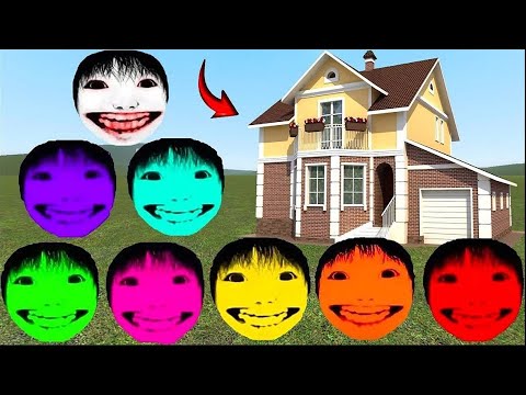 Видео: Красочная семья Йоши против домов в Garry's Mod (часть 75)