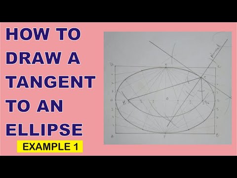 Видео: Как построить касательную и нормаль к эллипсу. Пример 1 | Как нарисовать касательную к эллипсу