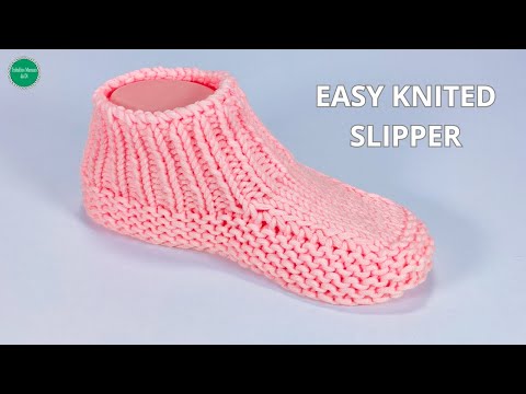 Видео: Вязаные тапочки, которые может связать каждый!