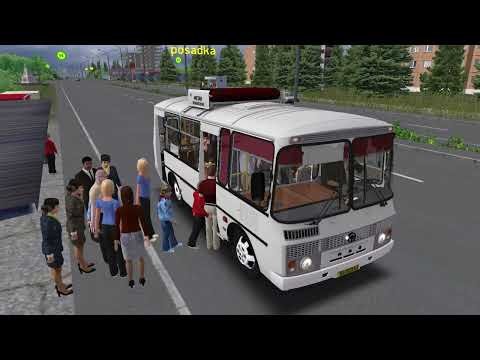 Видео: Чистогорская область ПАЗ 32054 на 10е маршруте. Omsi 2.