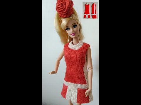 Видео: Вязаное платье от кутюр  для barbie.  МК платья часть 1.