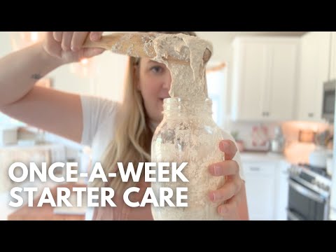 Видео: Я подкармливаю закваску раз в неделю прямо из холодильника // ЕЖЕНЕДЕЛЬНАЯ РАБОТА С ЗАКВАСКОЙ