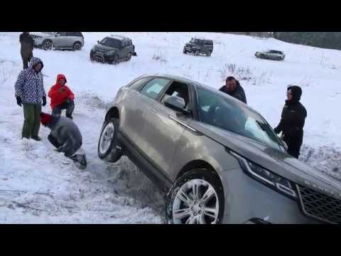 Видео: Velar, SVR и LX570 в снегу.