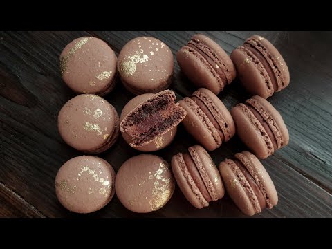 Видео: Шоколадные МАКАРОН на итальянской меренге🍫ПОДРОБНОЕ ВИДЕО🍫Chocolate macaron italian meringue