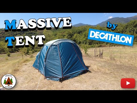 Видео: Палатка Decathlon 4-местная (Arpenaz 4.1) — первый взгляд (столько места!)