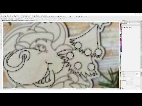 Видео: Новогодняя игрушка за 10 минут. Отрисовка для лазерной резки в Corel Draw от Деревяшкина