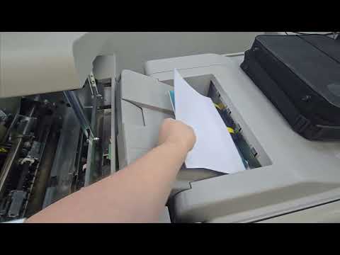 Видео: ricoh 7200 + plockmatic 350 + rct2 печать и сборка  буклетов.