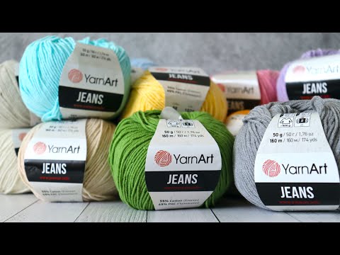 Видео: Сколько чудесных цветов пряжи YarnArt Jeans. Обзор пряжи