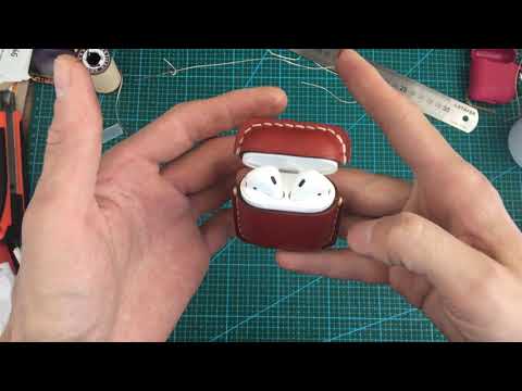 Видео: Кожаный чехол для Airpods.Case for airpods.