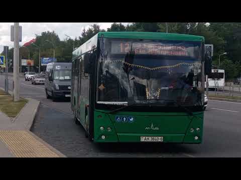Видео: Информатор автобуса №12 (Могилёв) Городщина-2 - Юбилейный бульвар