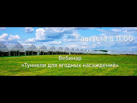 Видео: Вебинар «Туннели для ягодных насаждений». 1.08.2025
