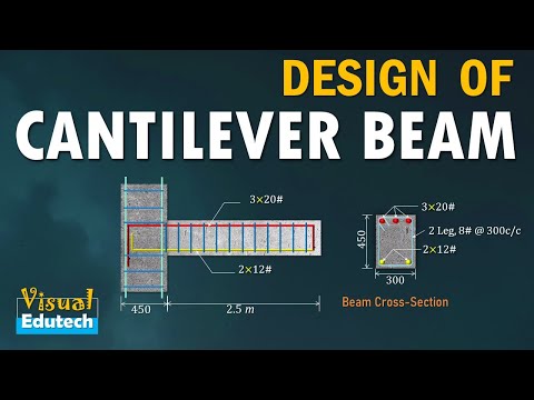 Видео: Проектирование консольной железобетонной балки | Как спроектировать железобетонную балку
