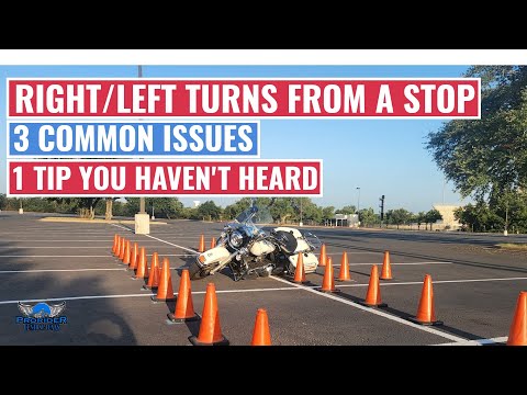 Видео: Три распространённые проблемы при повороте с места на мотоцикле