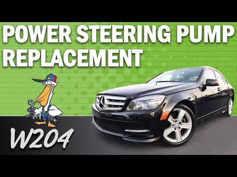 Видео: Замена насоса гидроусилителя руля Mercedes-Benz W204 C-класса