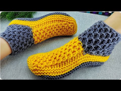 Видео: Вязаные Носки на ДВУХ СПИЦАХ!!!💥ПОДРОБНЫЙ мастер класс