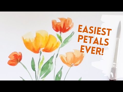 Видео: ПРОСТЫЕ И ЛЕГКИЕ акварельные цветы — рисовать может каждый!