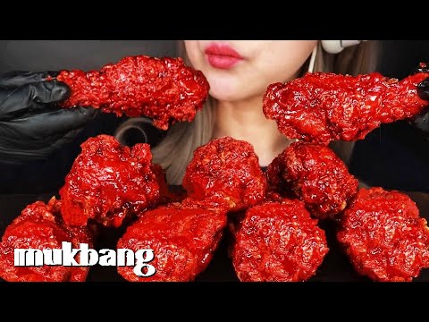 Видео: корея адские ворота пряный цыпленок, пряный цыпленок в мире!асмр мукбанг