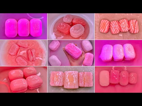 Видео: ASMR 🎀 PINK Soaps 🎀 Compilation 🎀 Soaked Soap || АСМР Подборка Розовое Размокшее Мыло #asmr