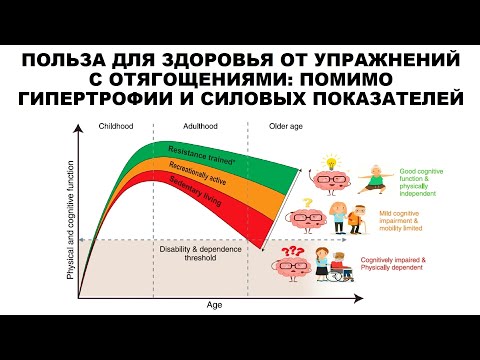 Видео: лекция: ПОЛЬЗА ДЛЯ ЗДОРОВЬЯ ОТ УПРАЖНЕНИЙ С ОТЯГОЩЕНИЯМИ: ПОМИМО ГИПЕРТРОФИИ И СИЛОВЫХ ПОКАЗАТЕЛЕЙ