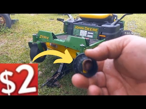 Видео: Газонокосилка с нулевым поворотом не поворачивается правильно / John Deere Z335E
