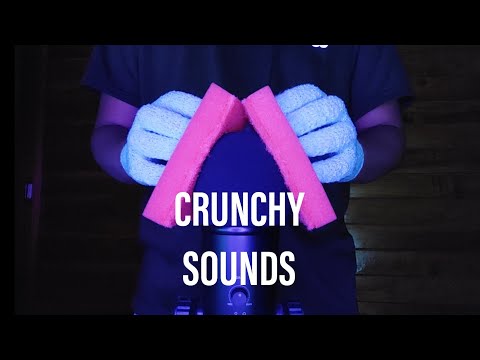 Видео: 🔴🧽🔴 ASMR (быстро)| Почесывание, сжимание и расчесывание | Хрустящие звуки с помощью перчаток и губок