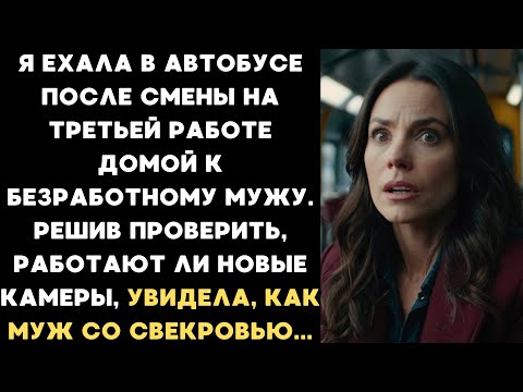 Видео: Я ехала домой к безработному мужу. Решив проверить камеры, увидела, как муж со свекровью...