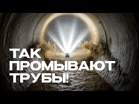 Видео: Как на самом деле промывают большие трубы?
