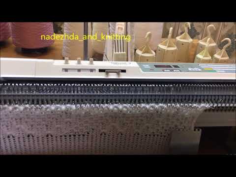 Видео: Вяжем прессовый узор на машине Бразер 940