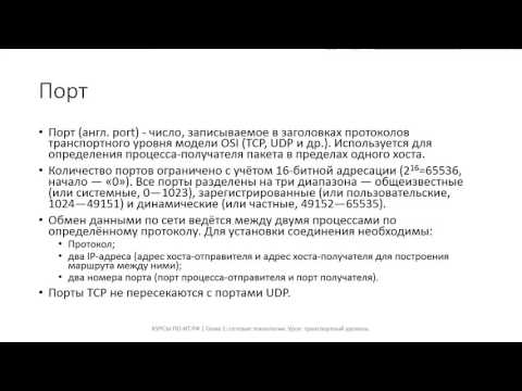Видео: ✅ Глава 1. 05 Транспортный уровень