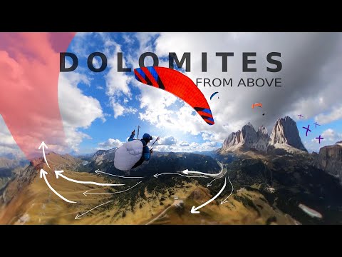 Видео: Парапланеризм в Доломитовых Альпах с высоты птичьего полёта — Col Rodella Flight Story