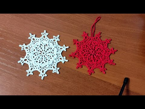 Видео: Снежинка крючком для начинающих. Урок 15.