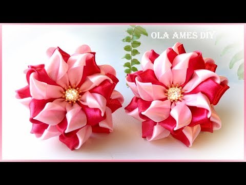 Видео: 😍 Не Ожидала что Получится так КРАСИВО ❤️️ Простые ЦВЕТЫ из ЛЕНТ/Канзаши/DIY Ribbon Flowers/Ola ameS