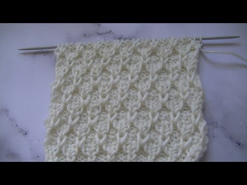 Видео: Вяжем узор для шапки спицами.