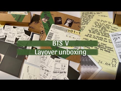 Видео: ˗ˏˋ ꒰ BTS unboxing V “Layover” (solo album) 🐻 | распаковка альбома V