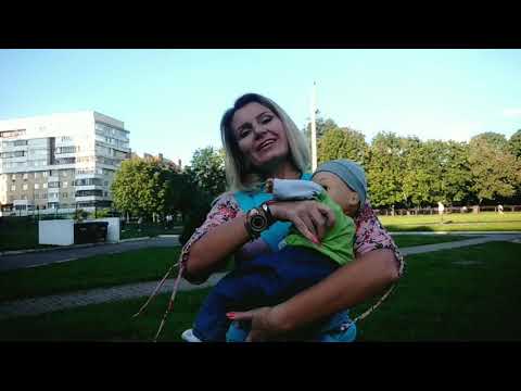 Видео: Намотка "Колыбелька" в трикотажном слинге-шарфе для новорожденных