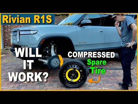 Видео: Сжатое запасное колесо Rivian R1S — подойдет ли оно?