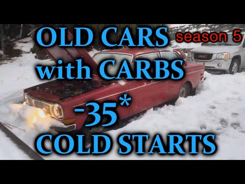 Видео: S5E5. OLD CARS, -35 HARD COLD STARTS! Холодный запуск в мороз -36 карбюратор. Odpalanie na mrozie.
