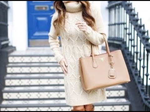 Видео: Платье (туника, пуловер) спицами. Часть 1. Вяжем образец 1-20 ряды.