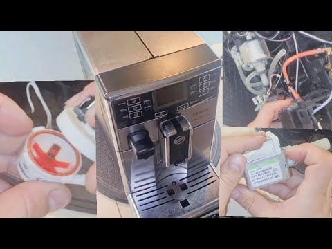 Видео: Saeco Picobaristo откройте расходомер, замените насос, очистите. Найдите ошибки. стирать