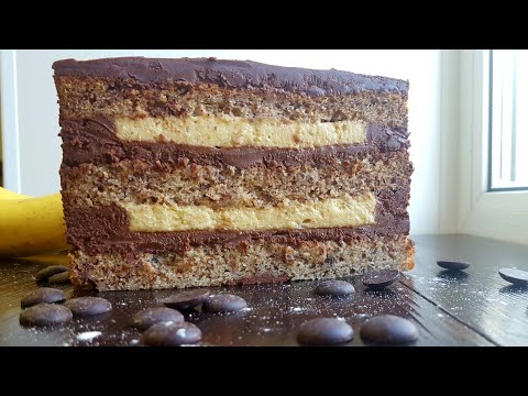 Видео: Торт "Банан в шоколаде"🍫шоколадно-сметанный крем🍌Chocolate Banana cake