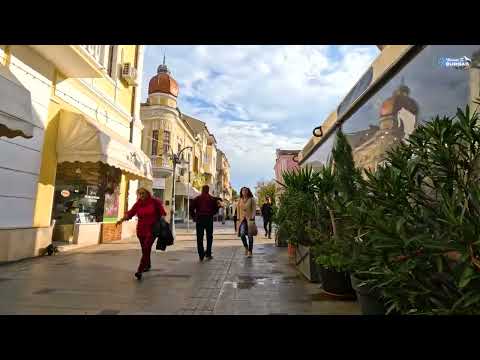 Видео: Разходка от центъра до морската градина в град Бургас. 10.11.25.