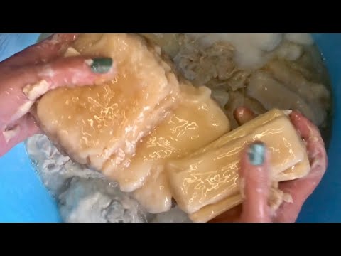 Видео: ЦЕЛЫЙ ТАЗ РАЗМОКШЕГО ХОЗЯЙСТВЕННОГО МЫЛА/ АСМР/ SOAKED LAUNDRY SOAP/ASMR