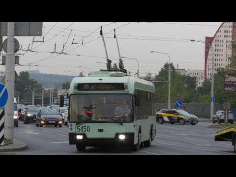 Видео: Тралейбус Мінска АКСМ-321, парк. №5450, маршрут №2 (12.06.2025)